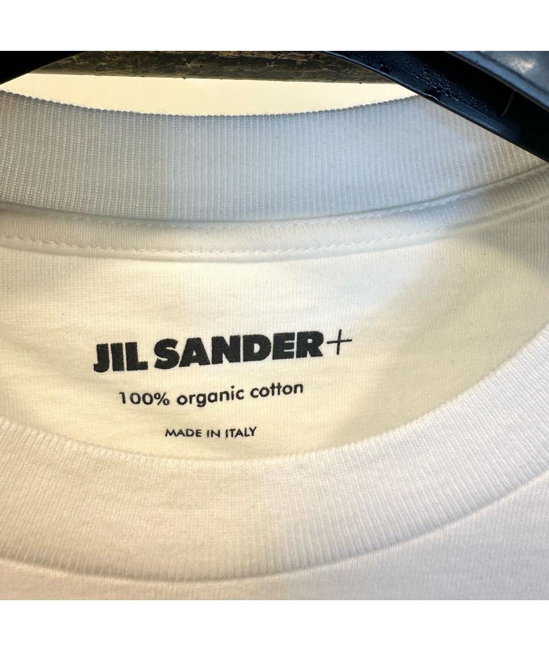 JIL SANDER Белая хлопковая футболка, фото 4