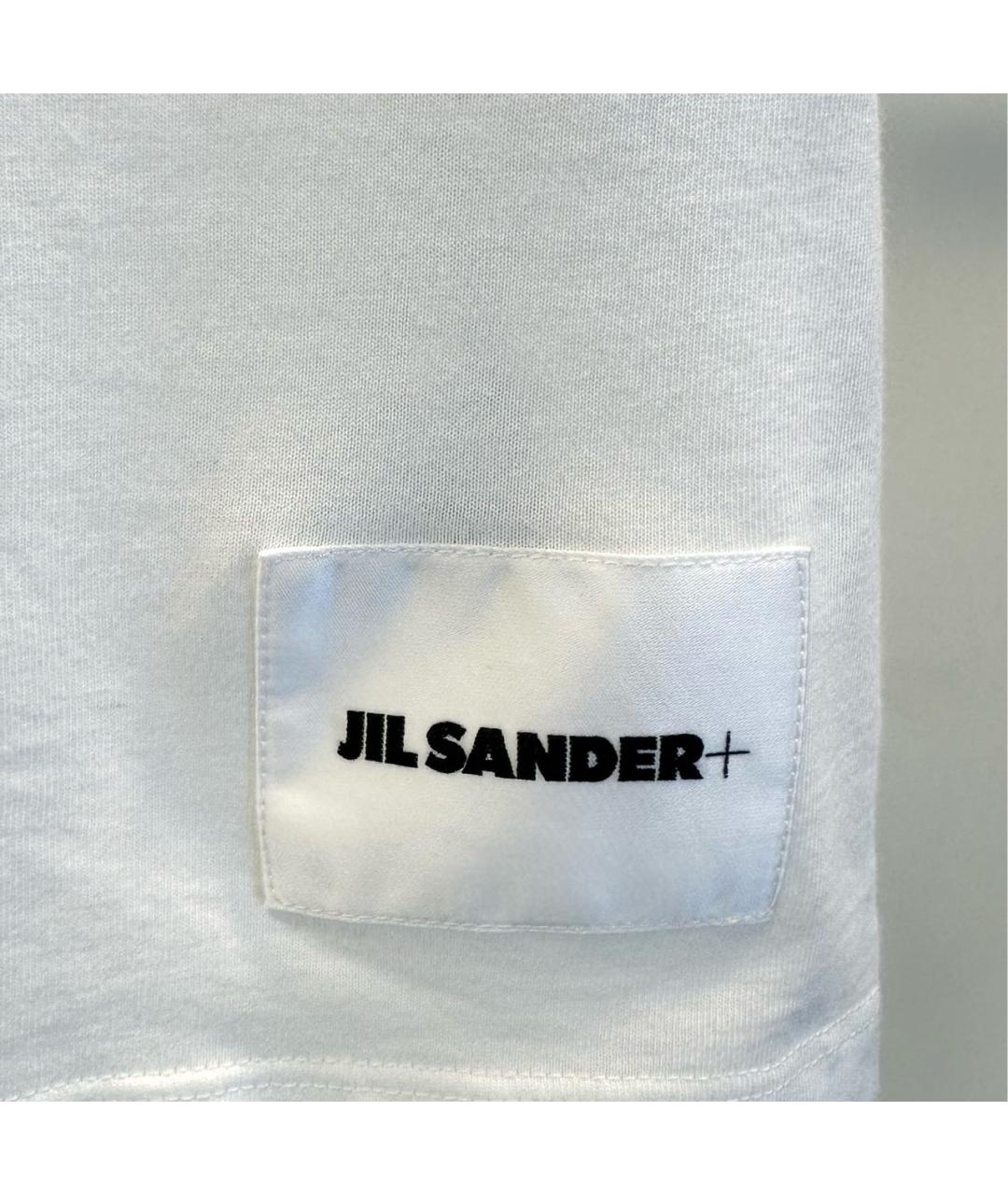 JIL SANDER Белая хлопковая футболка, фото 3