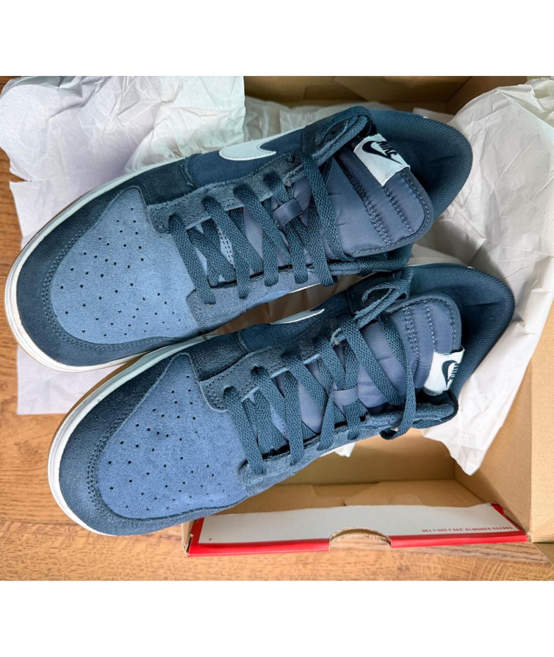 NIKE Темно-синие замшевые низкие кроссовки / кеды, фото 2