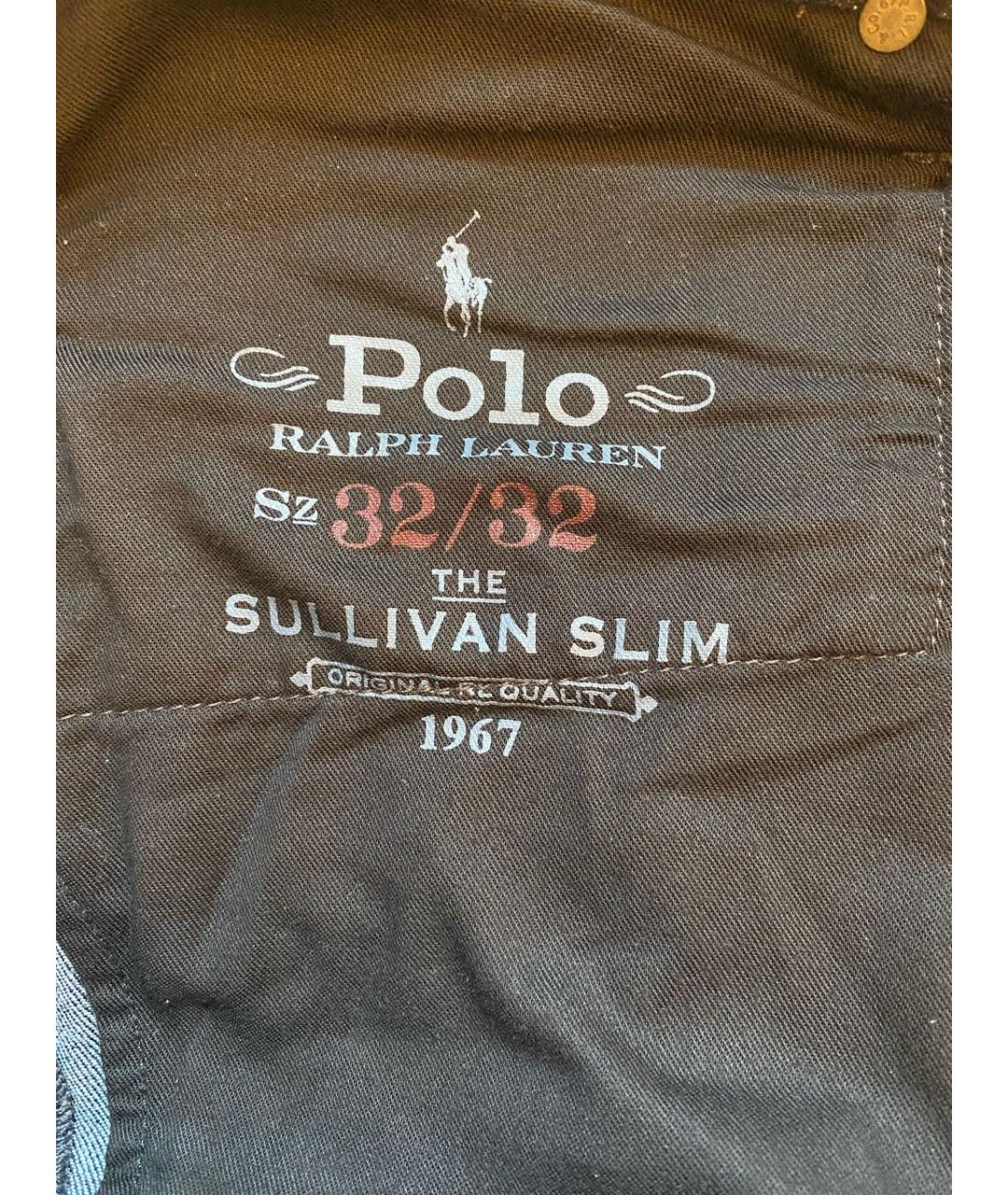 POLO RALPH LAUREN Темно-синие хлопковые прямые джинсы, фото 6