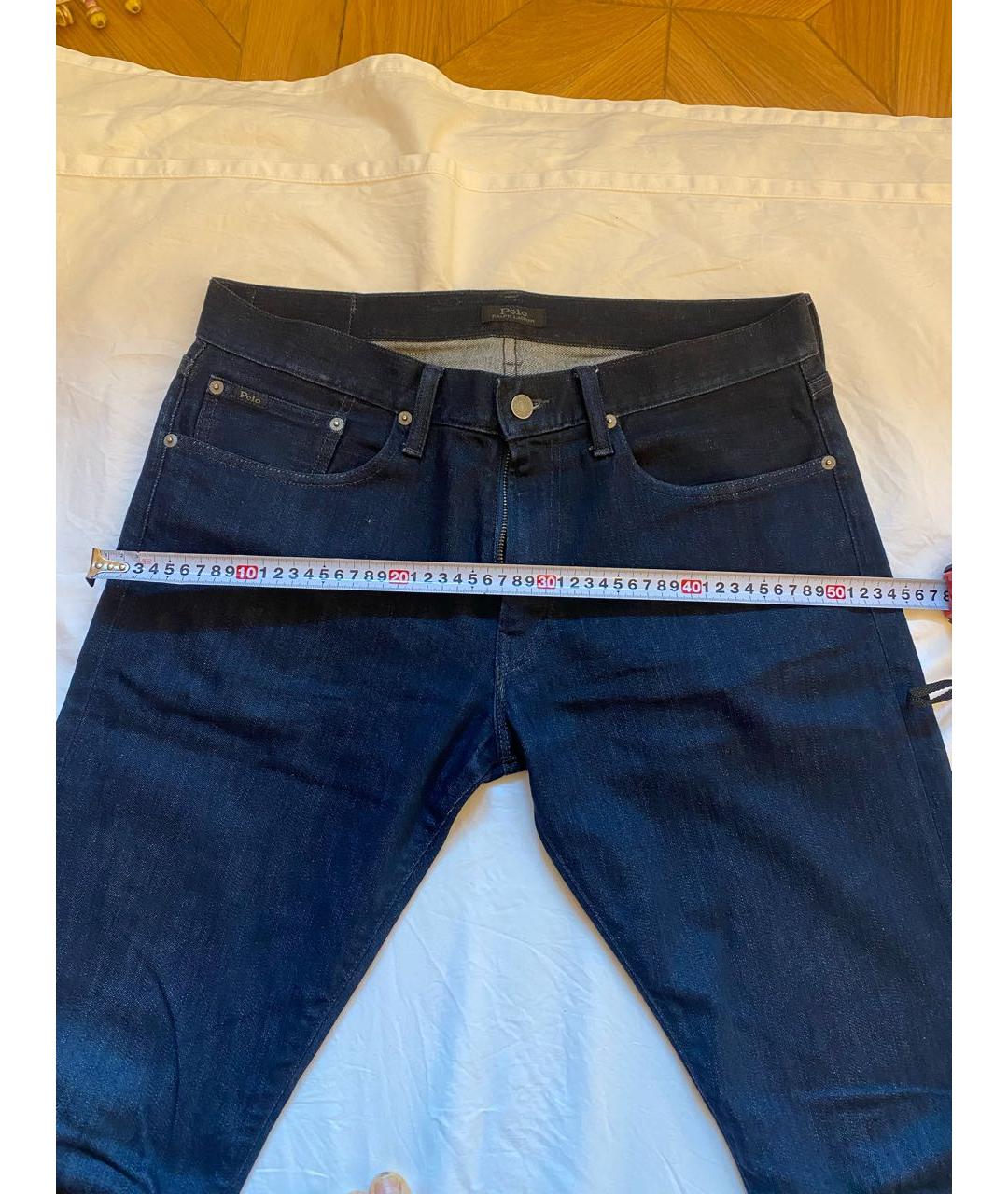 POLO RALPH LAUREN Темно-синие хлопковые прямые джинсы, фото 4