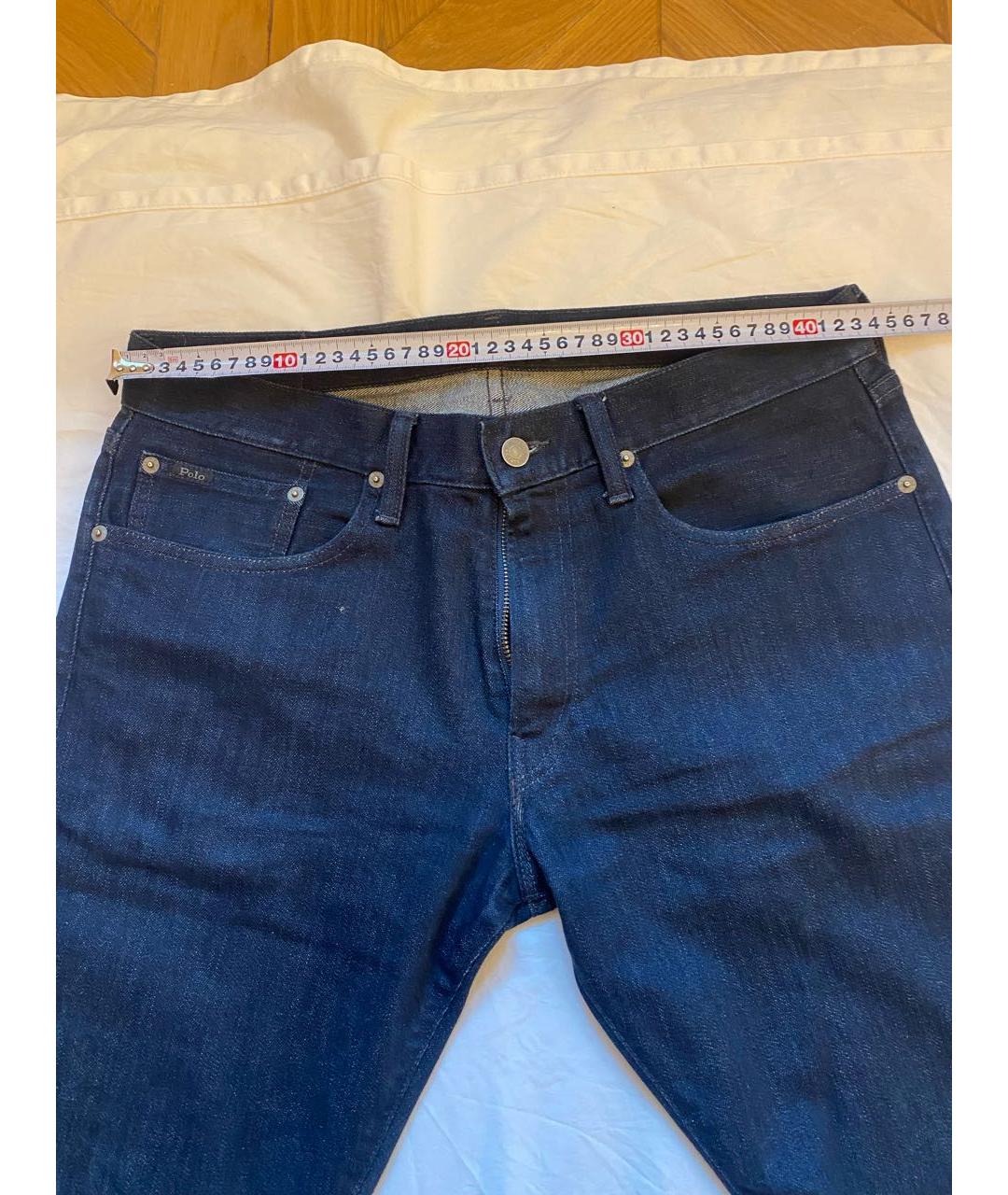 POLO RALPH LAUREN Темно-синие хлопковые прямые джинсы, фото 3