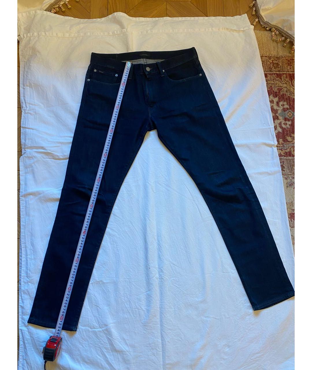 POLO RALPH LAUREN Темно-синие хлопковые прямые джинсы, фото 5