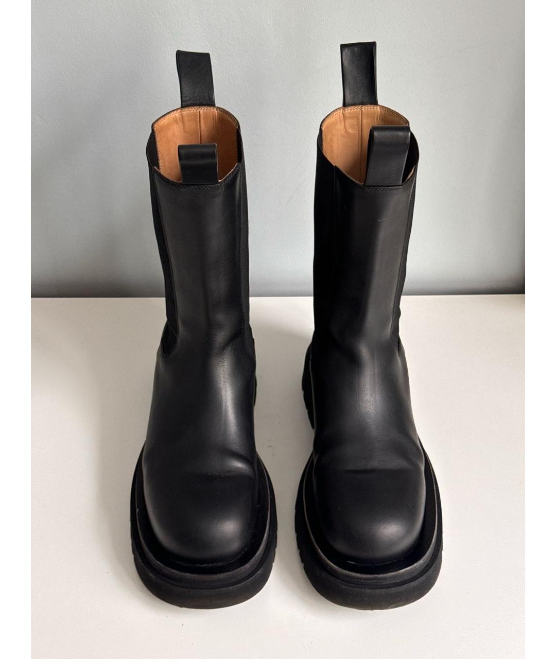 BOTTEGA VENETA Черные кожаные полусапоги, фото 2