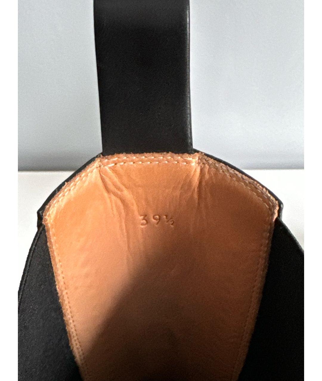 BOTTEGA VENETA Черные кожаные полусапоги, фото 5