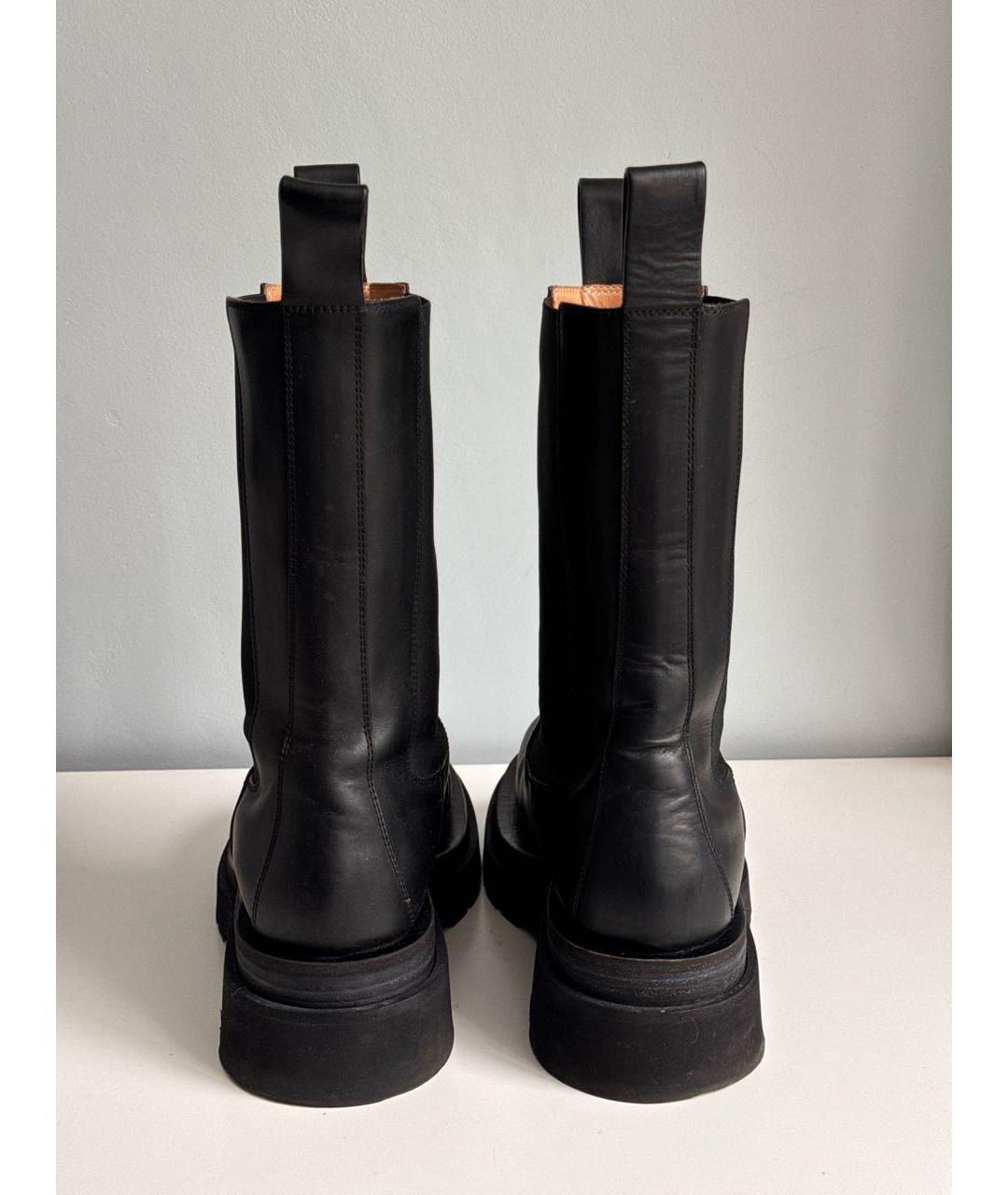 BOTTEGA VENETA Черные кожаные полусапоги, фото 4