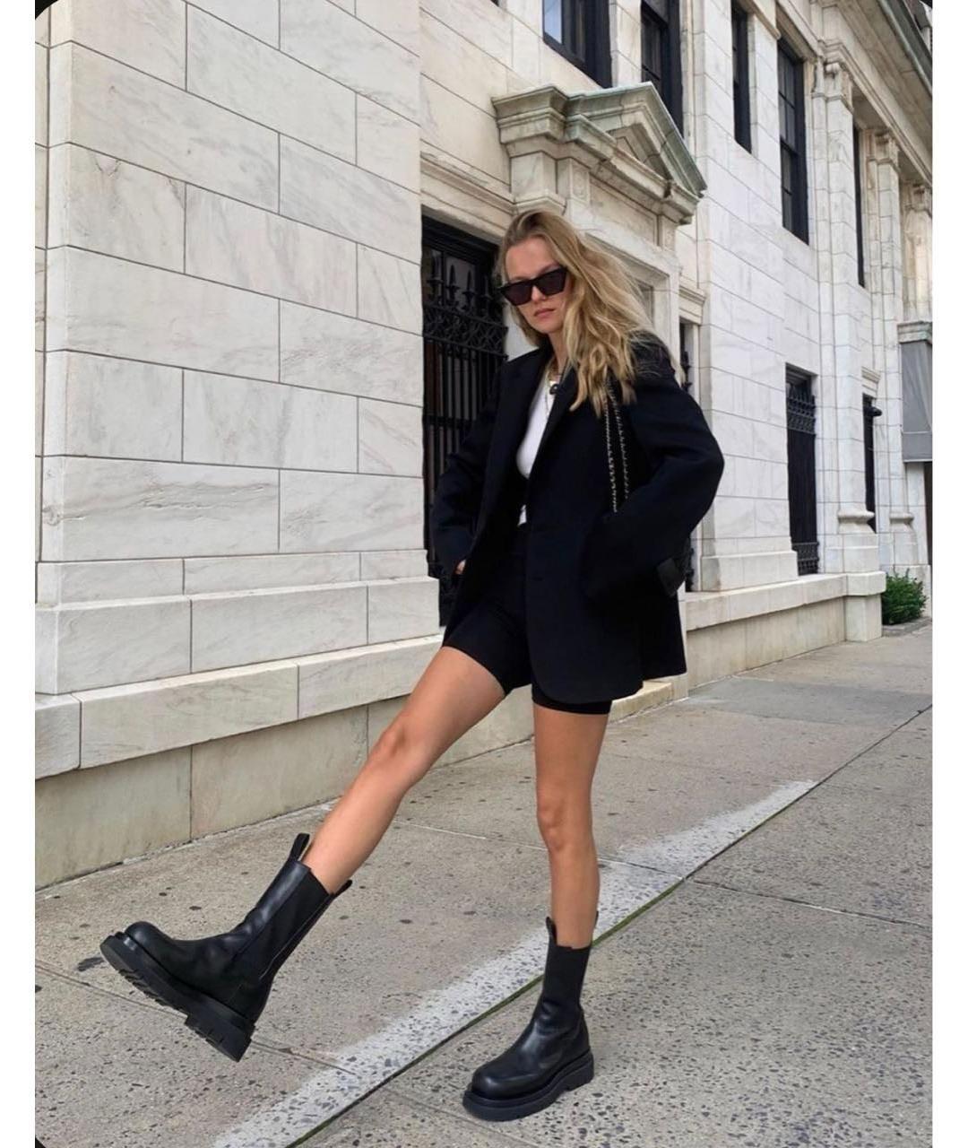 BOTTEGA VENETA Черные кожаные полусапоги, фото 8