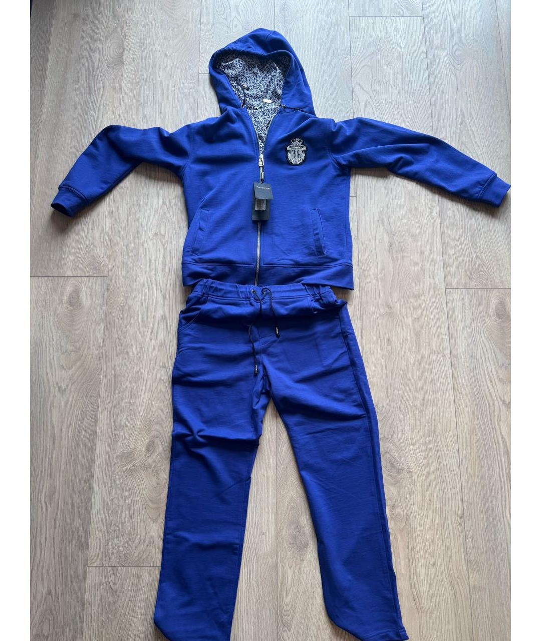 BILLIONAIRE Синий хлопко-эластановый спортивный костюм, фото 4