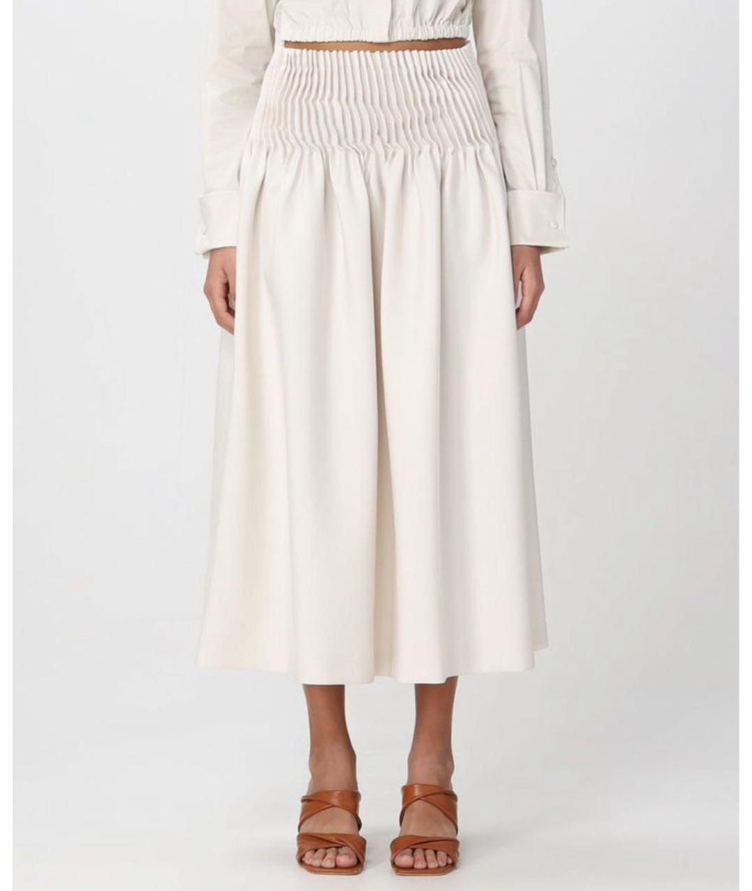 MAX MARA Бежевая юбка миди, фото 5