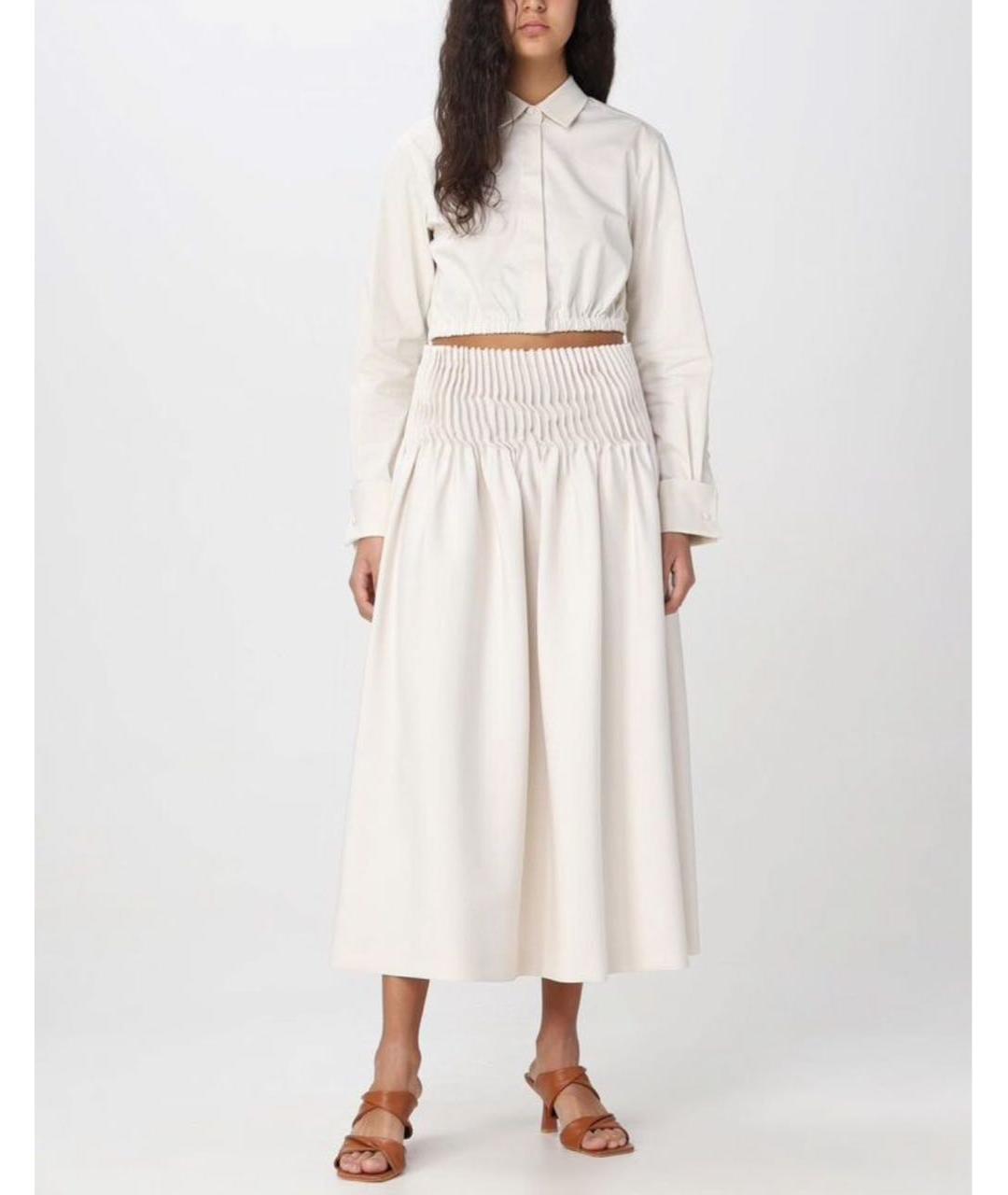 MAX MARA Бежевая юбка миди, фото 7