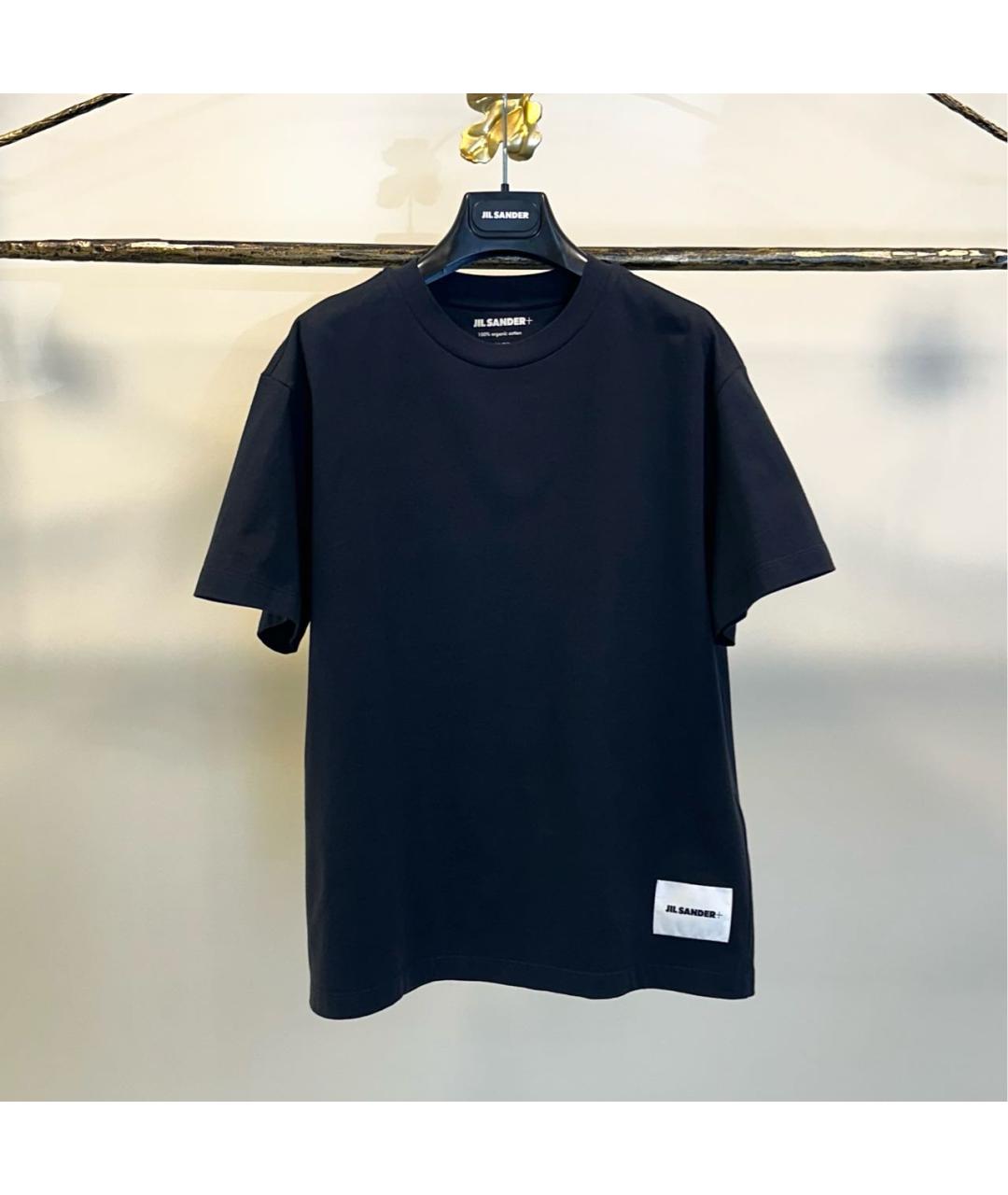 JIL SANDER Темно-синяя хлопковая футболка, фото 8