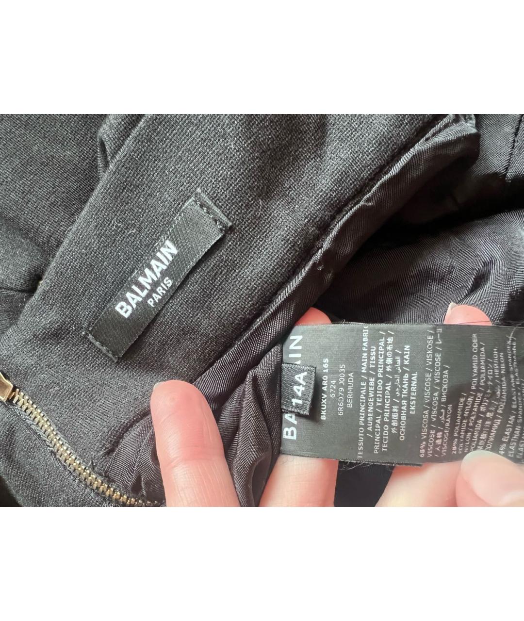 BALMAIN Черные шорты, фото 3