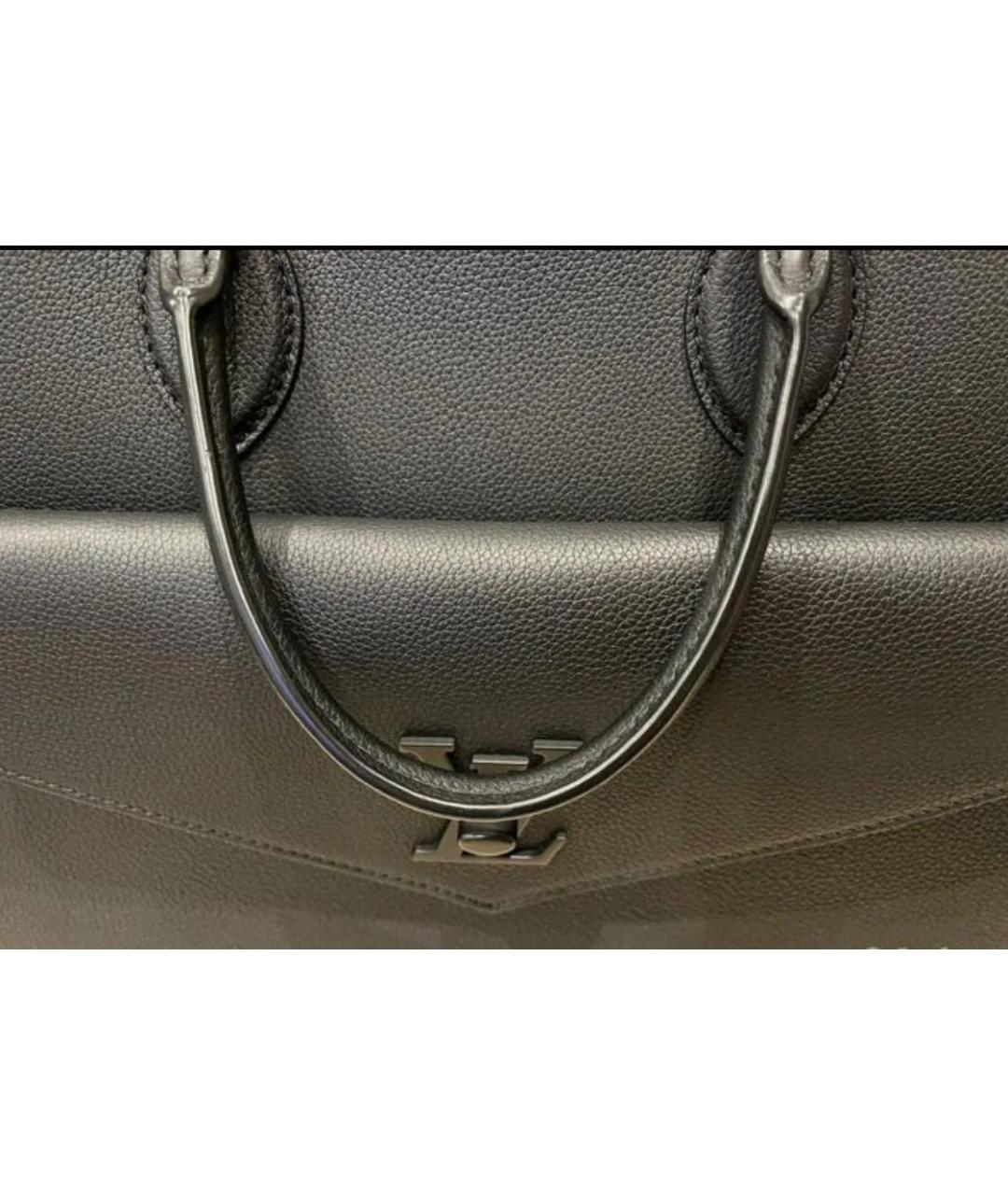 LOUIS VUITTON Черная кожаная сумка тоут, фото 2