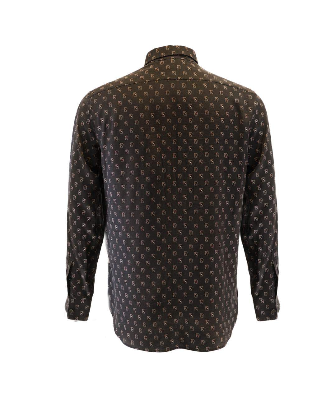 SAINT LAURENT Черная шелковая кэжуал рубашка, фото 2