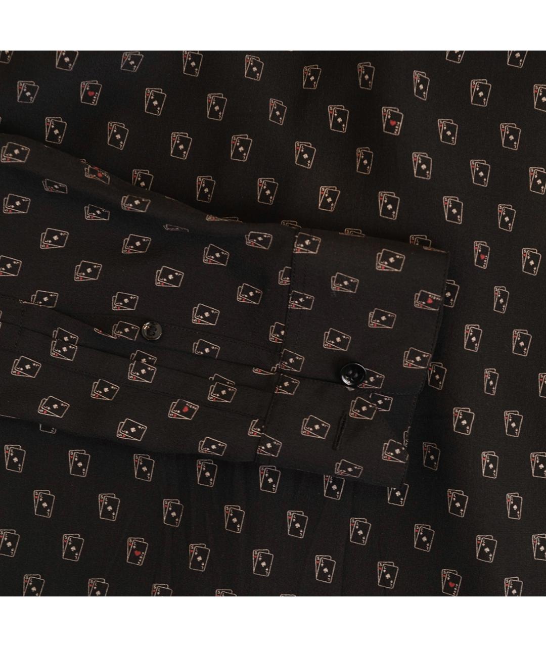 SAINT LAURENT Черная шелковая кэжуал рубашка, фото 5