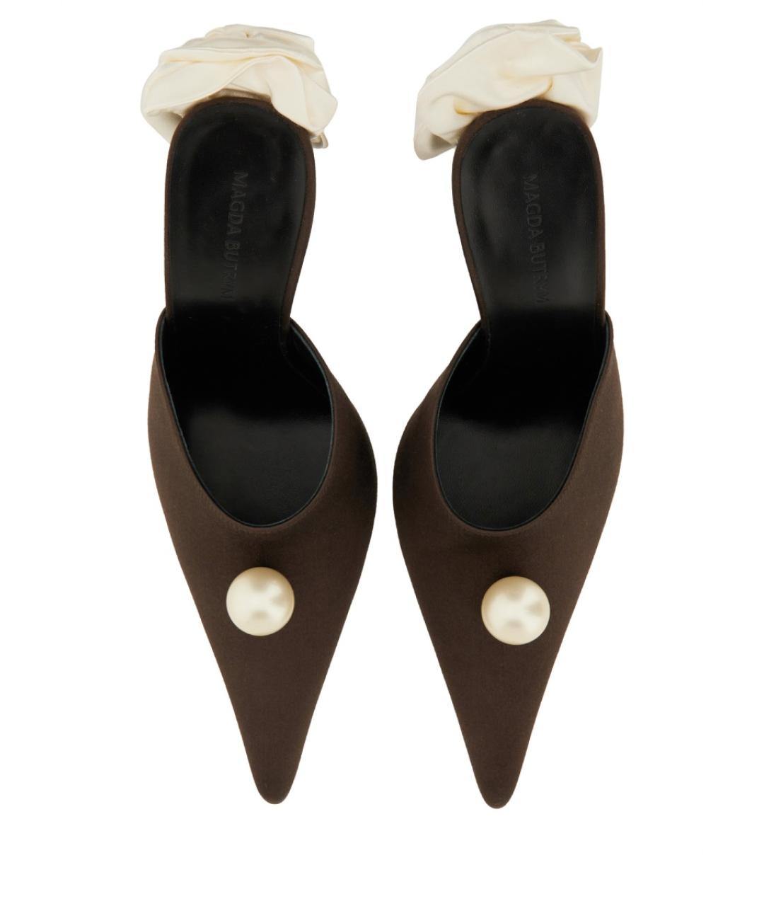 MAGDA BUTRYM Коричневые текстильные мюли, фото 3