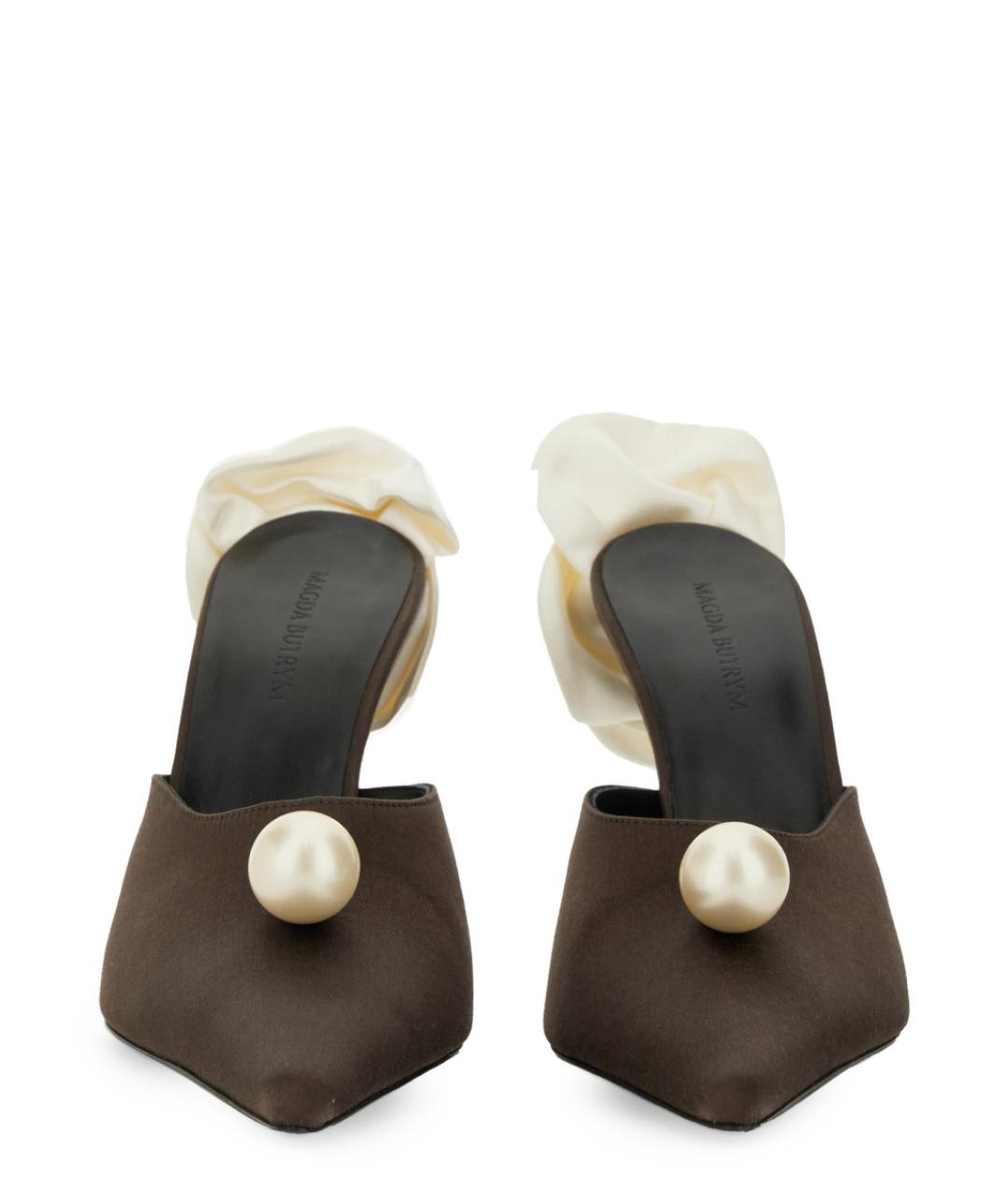 MAGDA BUTRYM Коричневые текстильные мюли, фото 5