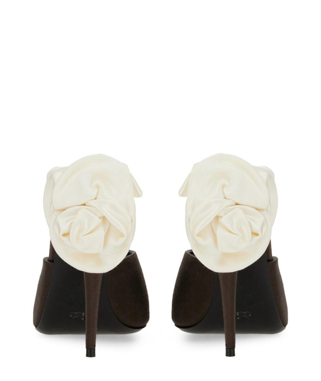 MAGDA BUTRYM Коричневые текстильные мюли, фото 4