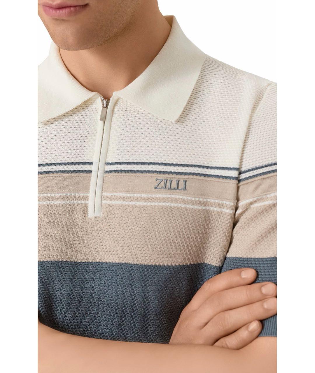 ZILLI Хлопковое поло с коротким рукавом, фото 4