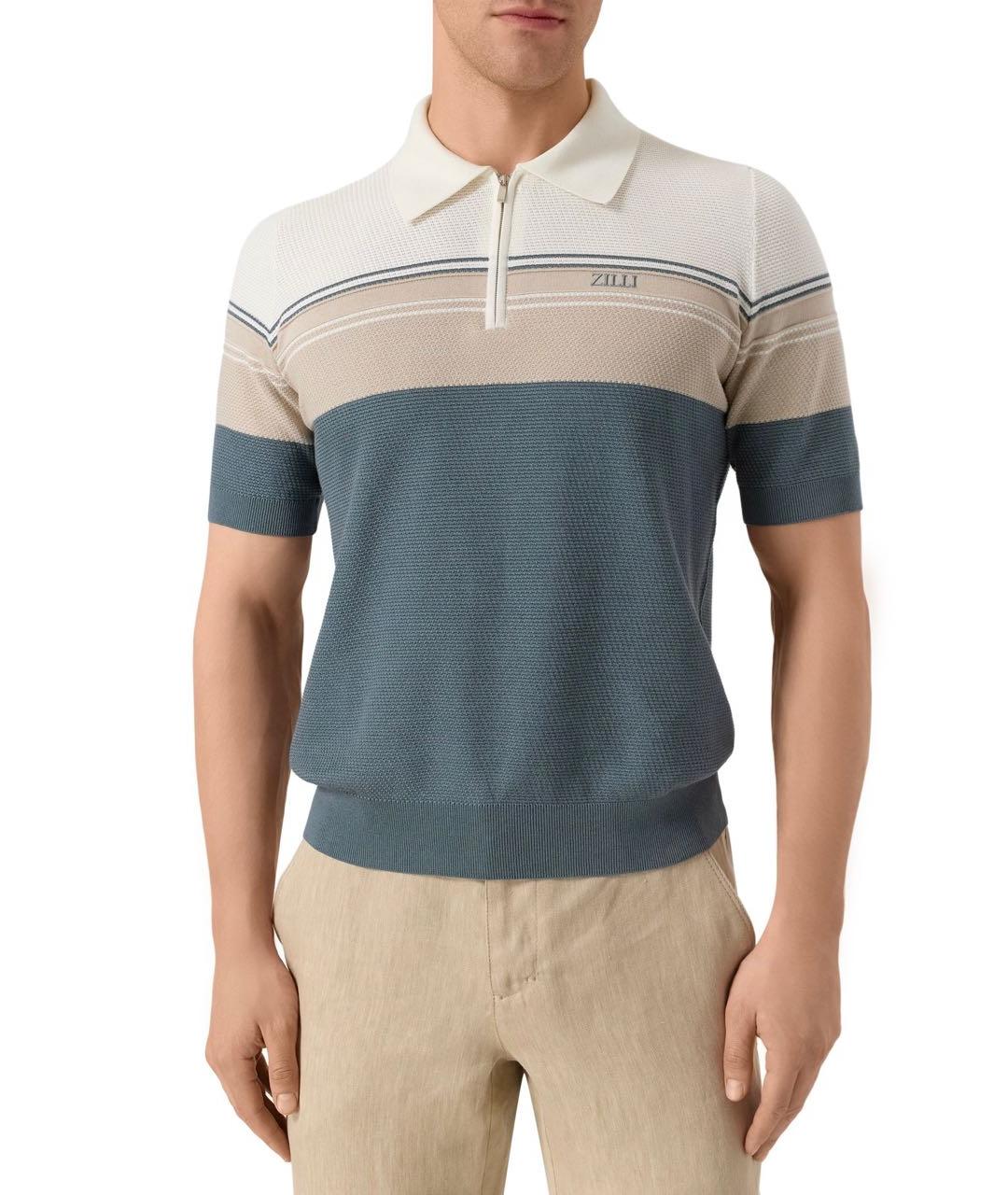 ZILLI Хлопковое поло с коротким рукавом, фото 2
