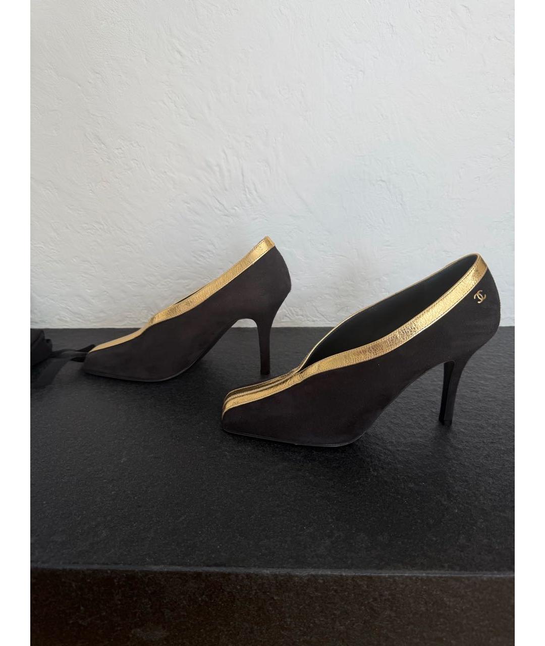CHANEL Черные замшевые туфли, фото 6
