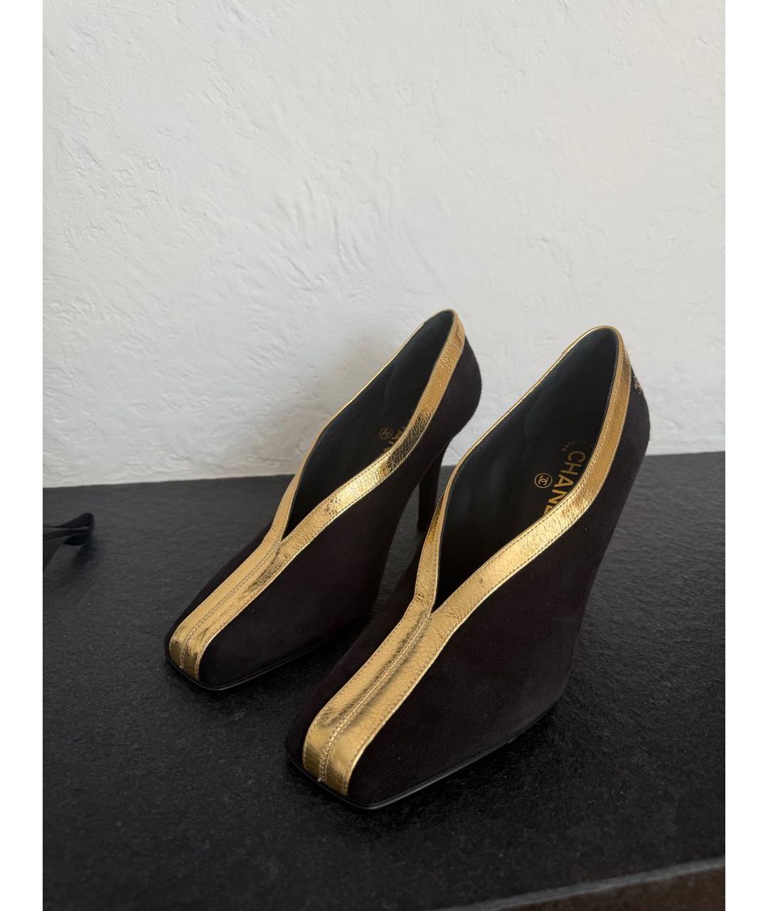 CHANEL Черные замшевые туфли, фото 2