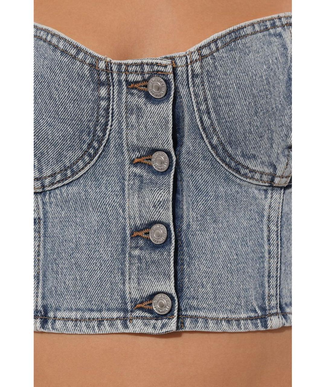 7 FOR ALL MANKIND Деним корсет, фото 4