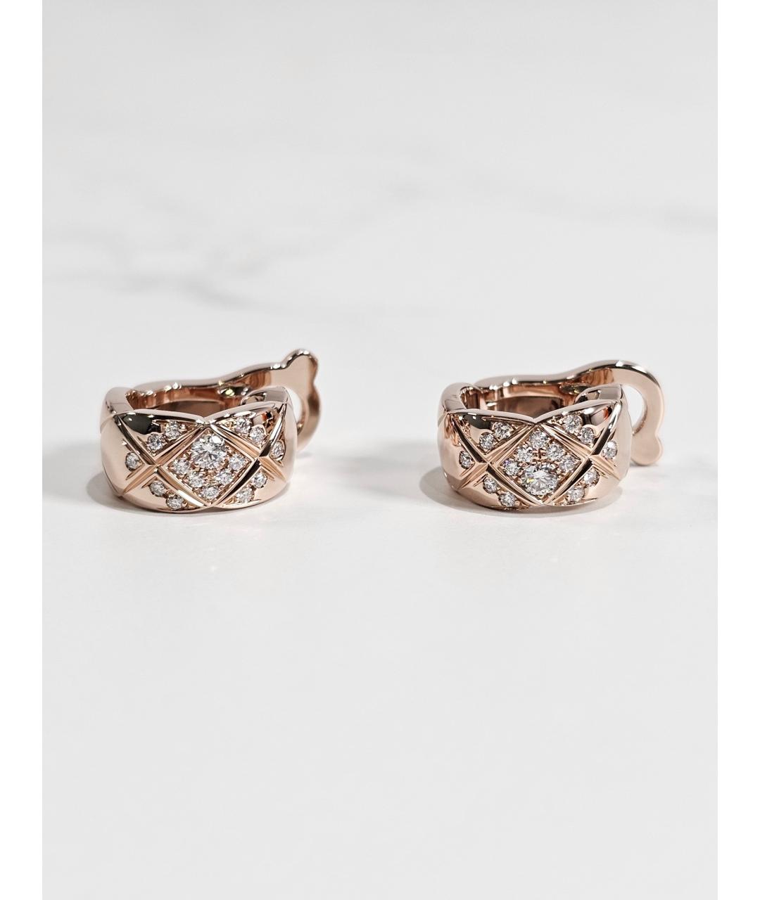 CHANEL Золотые серьги из розового золота, фото 5