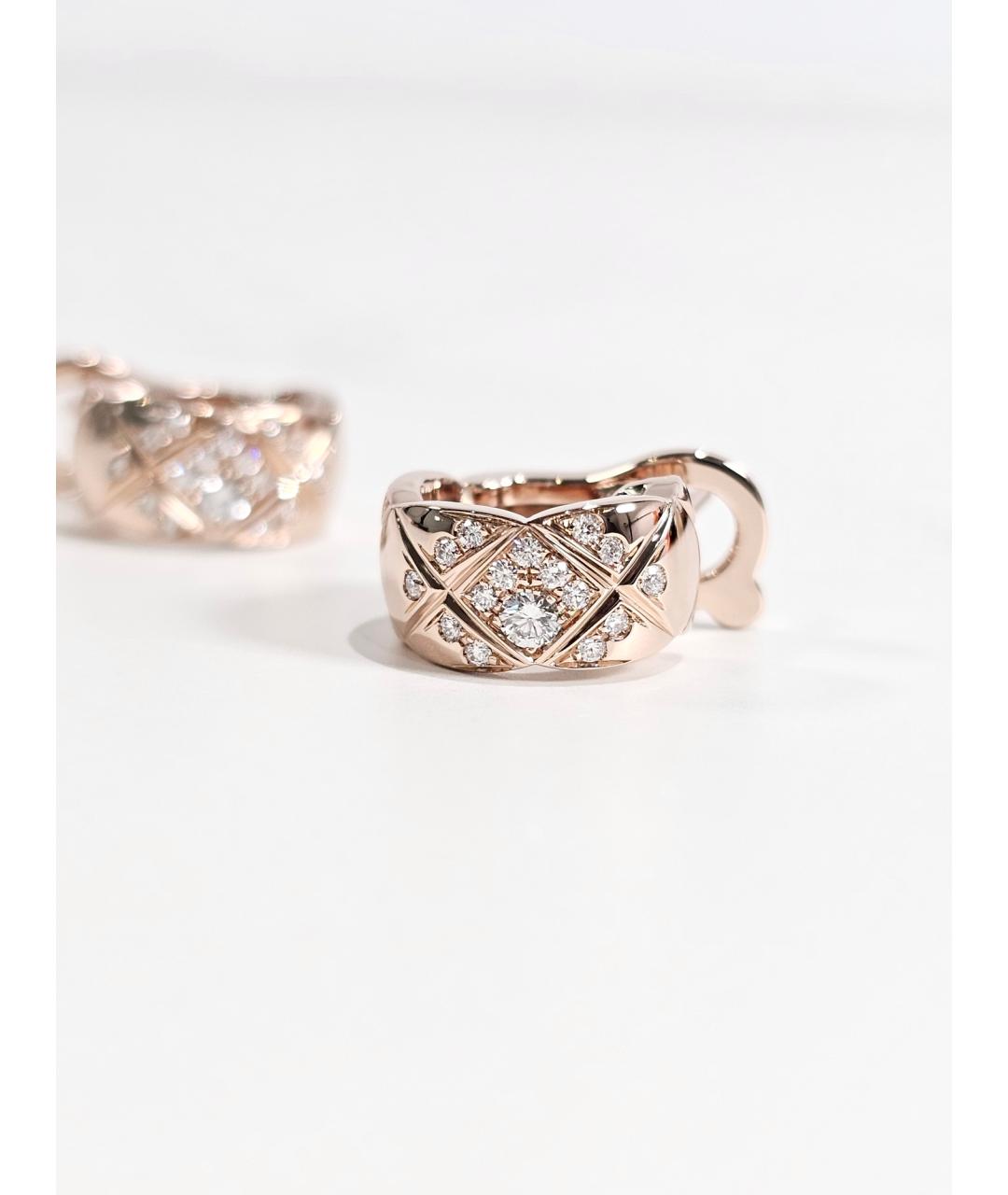 CHANEL Золотые серьги из розового золота, фото 2