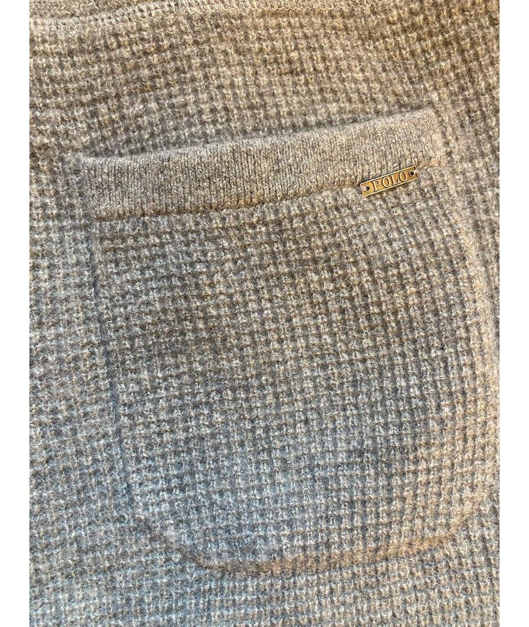 POLO RALPH LAUREN Серые кашемировые повседневные брюки, фото 3