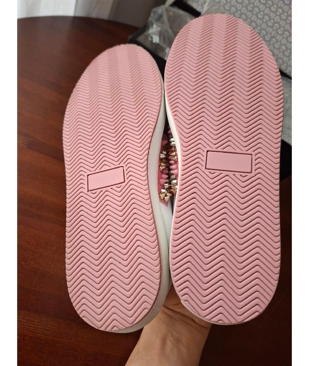 PHILIPP PLEIN Белые кожаные кеды, фото 6