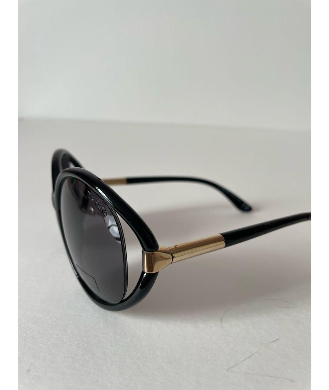 TOM FORD Черные пластиковые солнцезащитные очки, фото 3