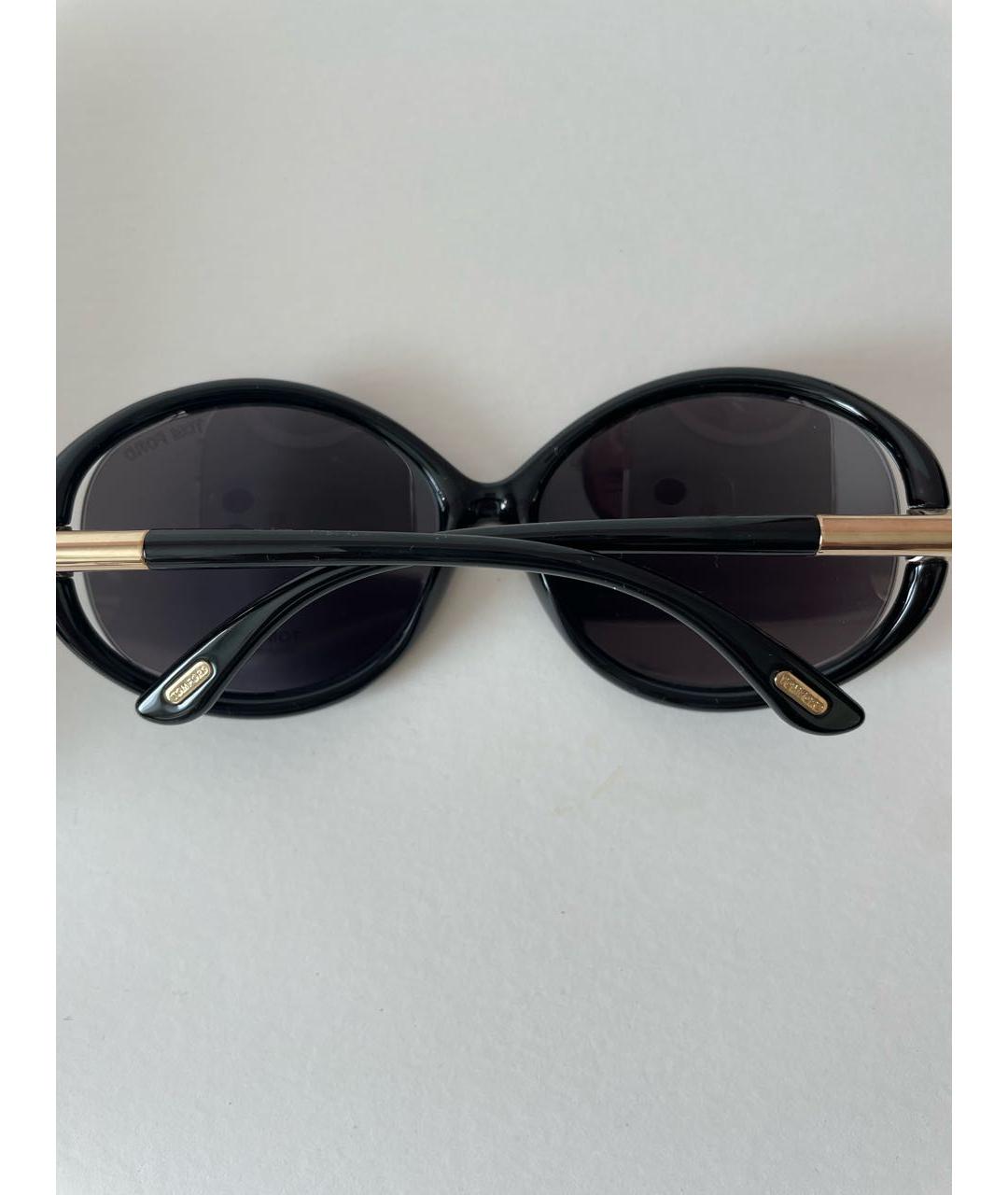 TOM FORD Черные пластиковые солнцезащитные очки, фото 5