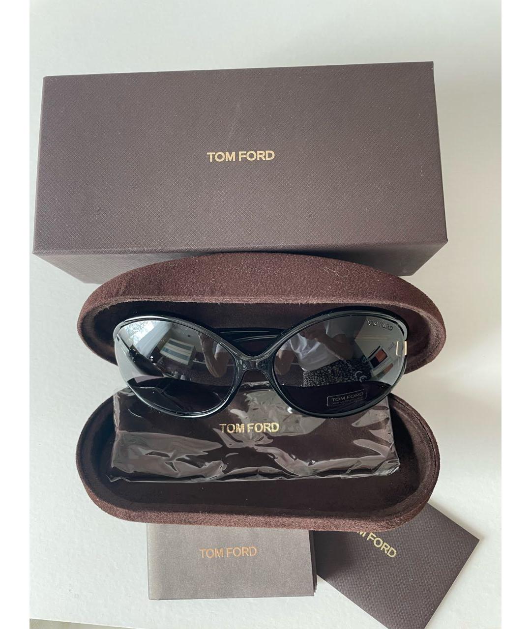 TOM FORD Черные пластиковые солнцезащитные очки, фото 4