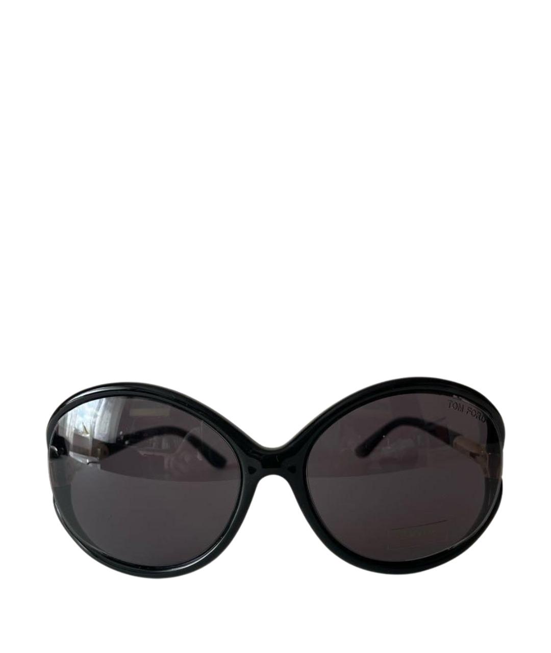 TOM FORD Черные пластиковые солнцезащитные очки, фото 1