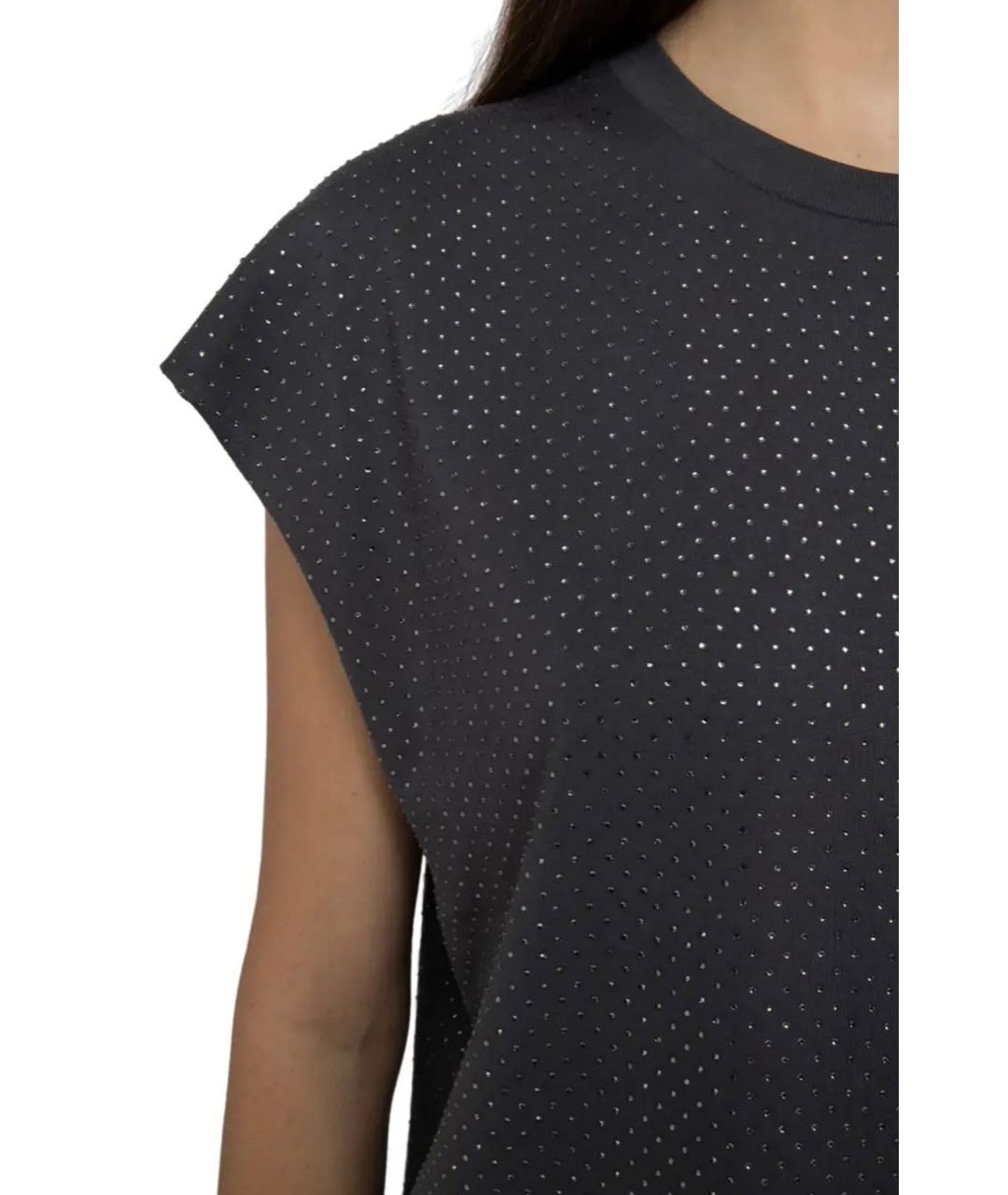 ZADIG & VOLTAIRE Серая хлопковая футболка, фото 4