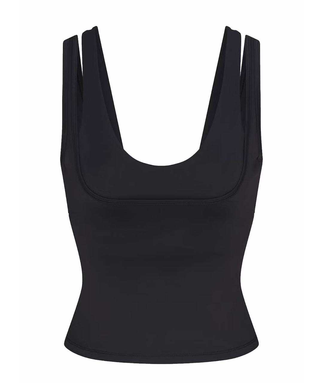 SKIMS Черная полиэстеровая майка, фото 1