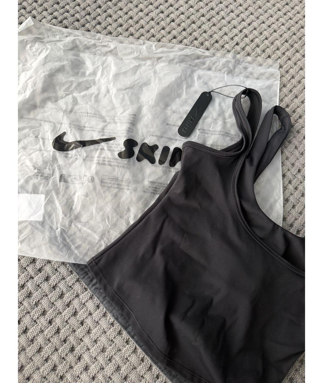 SKIMS Черная полиэстеровая майка, фото 3