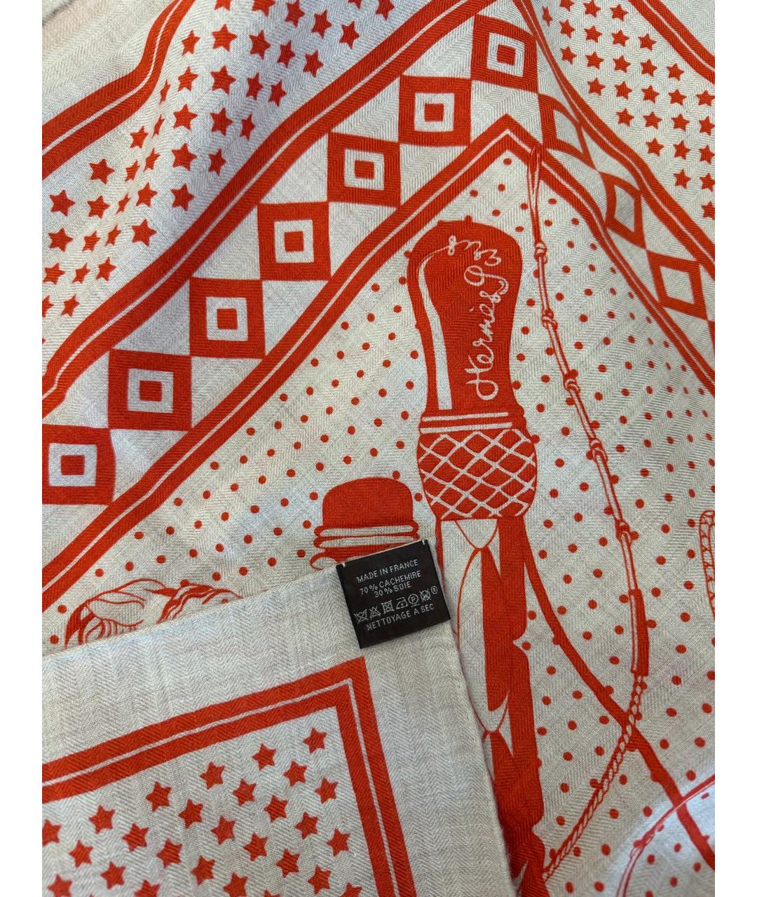 HERMES Мульти кашемировый платок, фото 3