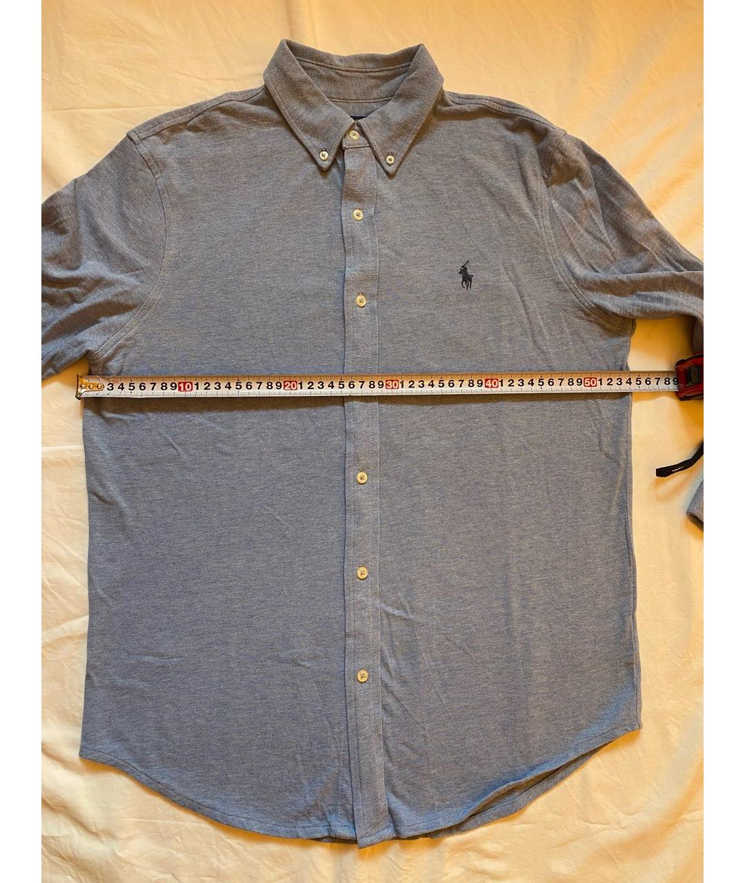 POLO RALPH LAUREN Голубая хлопковая кэжуал рубашка, фото 8