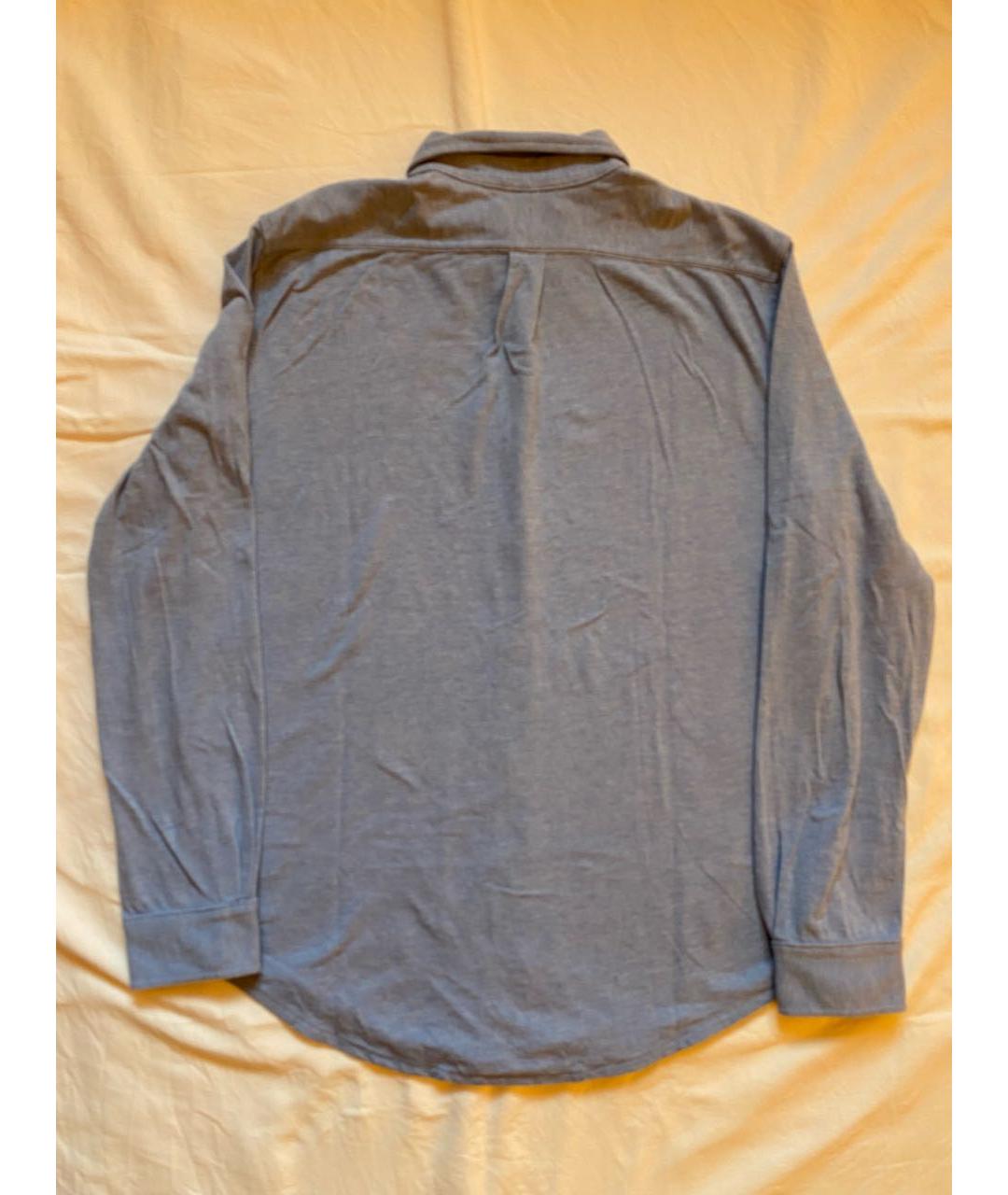 POLO RALPH LAUREN Голубая хлопковая кэжуал рубашка, фото 2