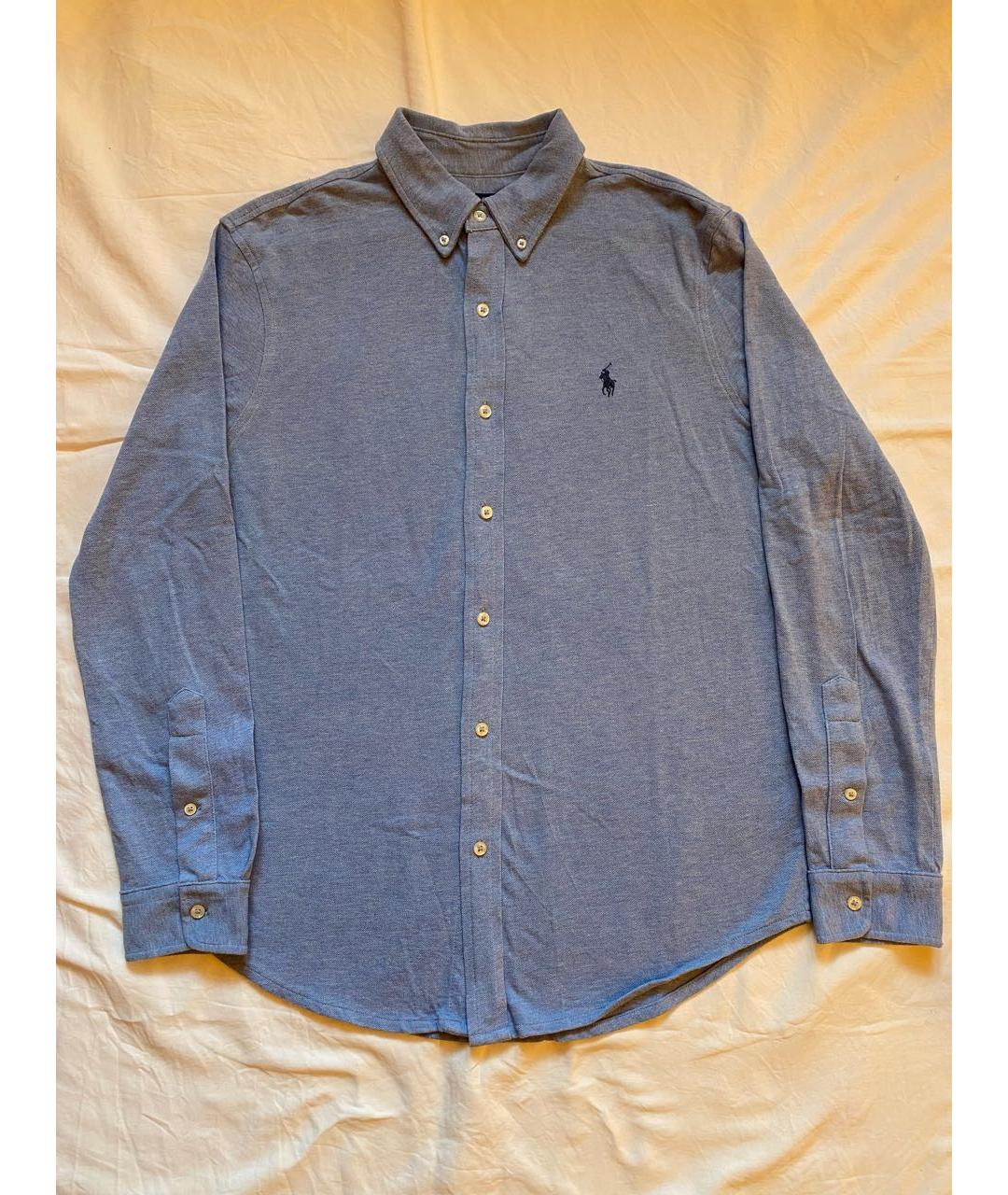POLO RALPH LAUREN Голубая хлопковая кэжуал рубашка, фото 9