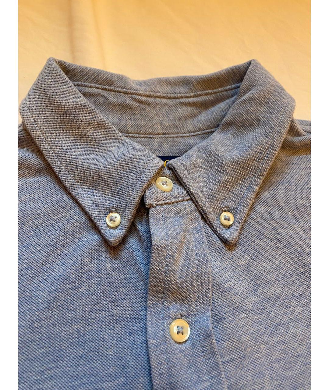 POLO RALPH LAUREN Голубая хлопковая кэжуал рубашка, фото 6