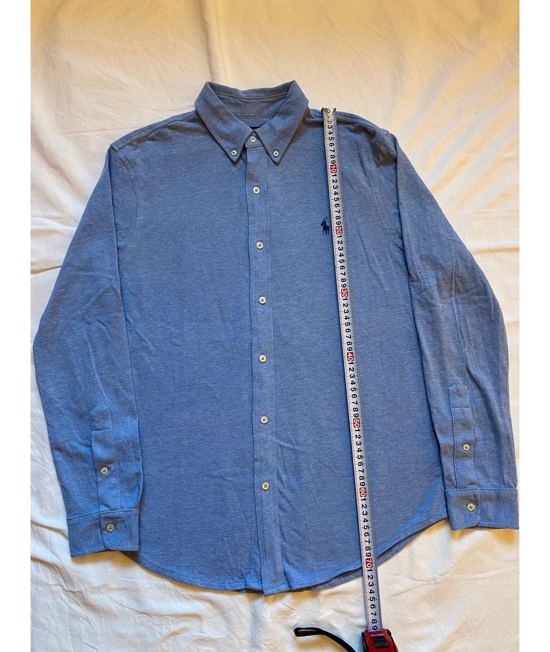 POLO RALPH LAUREN Голубая хлопковая кэжуал рубашка, фото 7