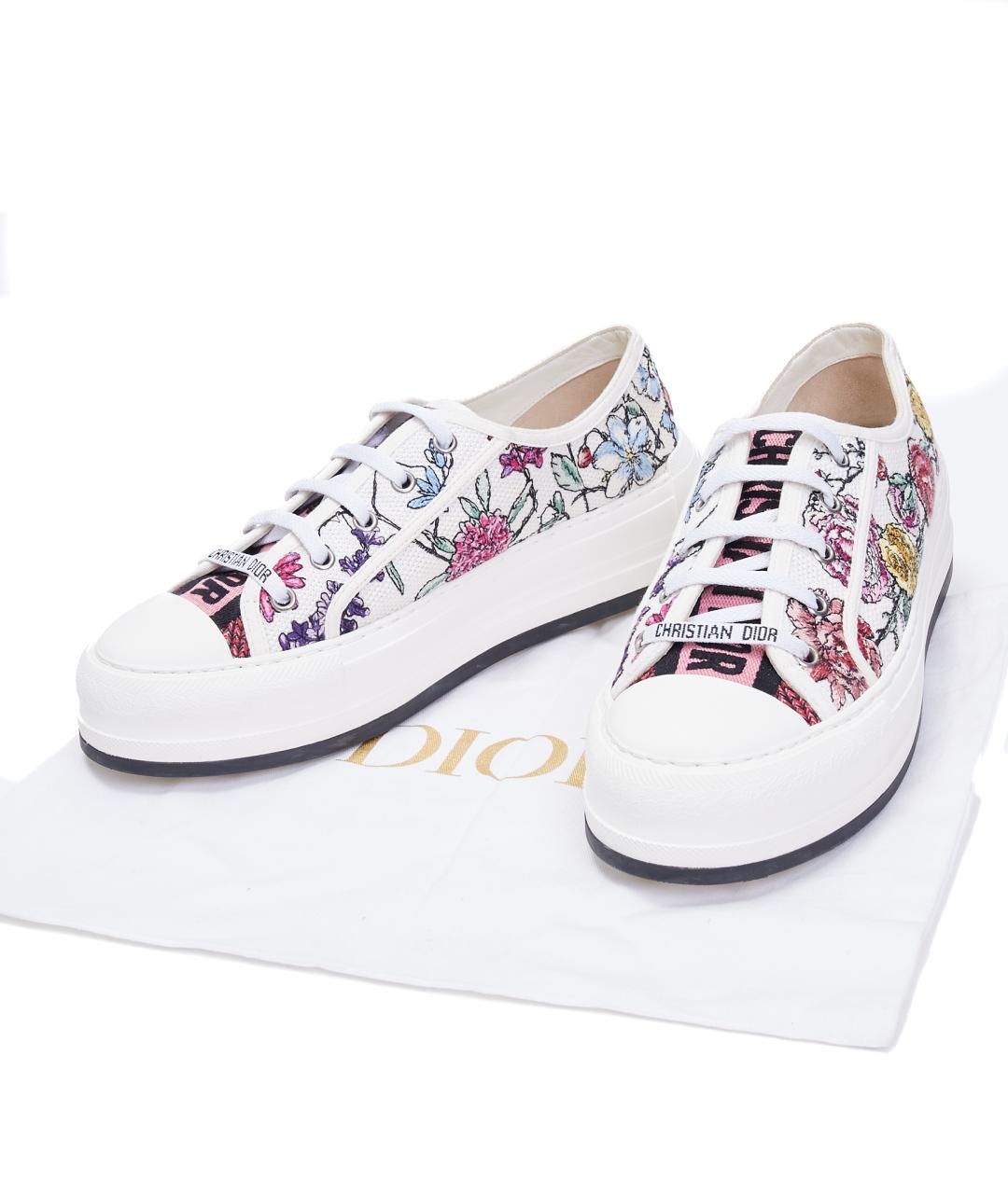 CHRISTIAN DIOR Белые текстильные кроссовки, фото 7
