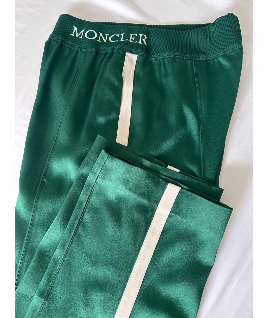 MONCLER Зеленые прямые брюки, фото 6