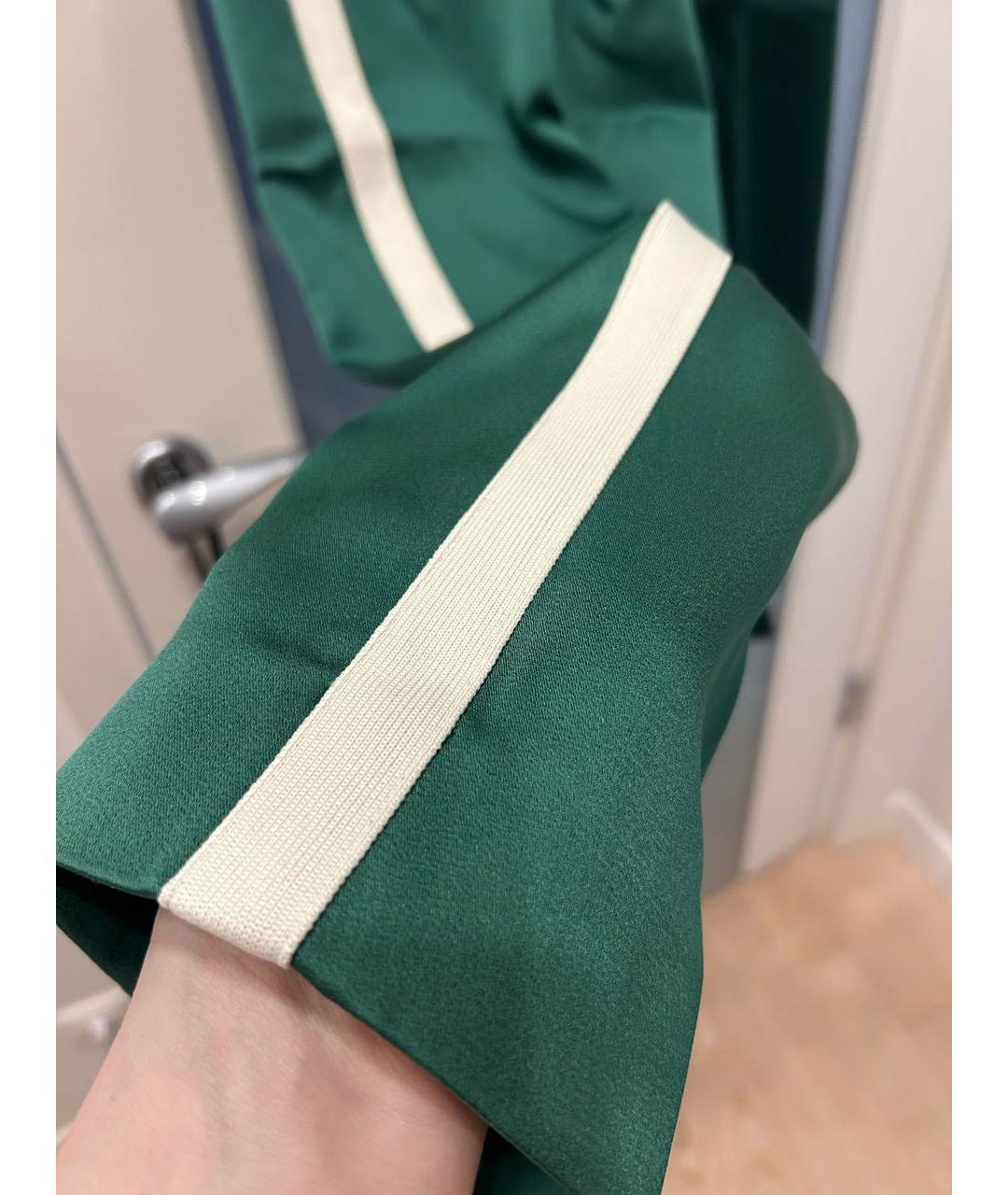 MONCLER Зеленые прямые брюки, фото 5