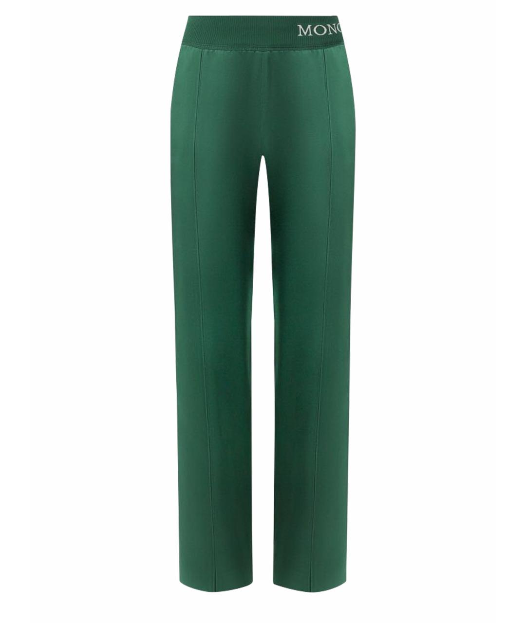 MONCLER Зеленые прямые брюки, фото 1