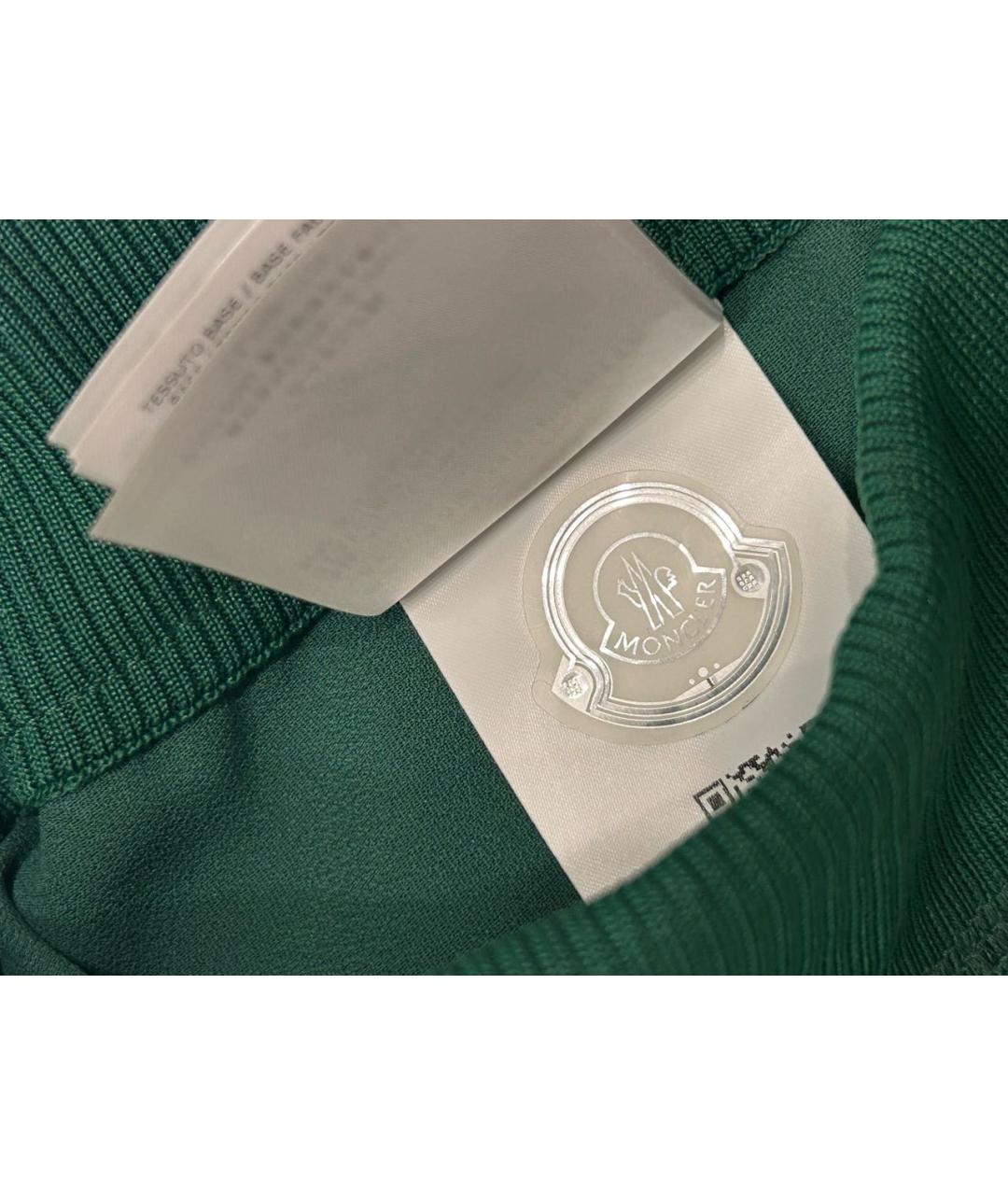 MONCLER Зеленые прямые брюки, фото 8