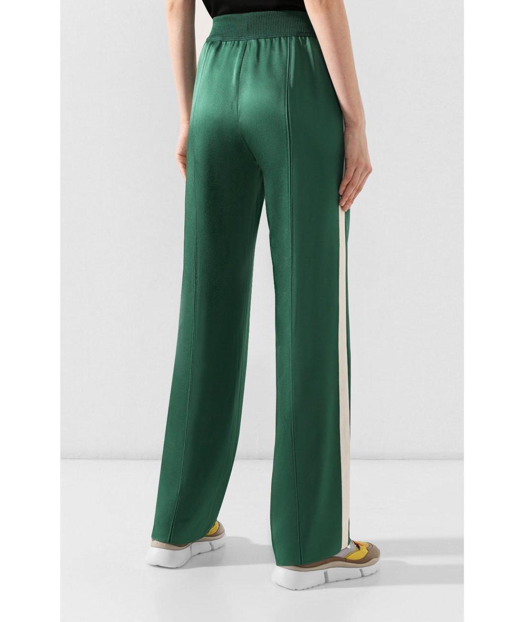 MONCLER Зеленые прямые брюки, фото 2